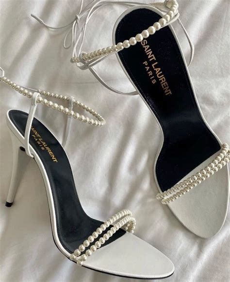 yves saint laurent pearl heels|saint laurent black platform heels.